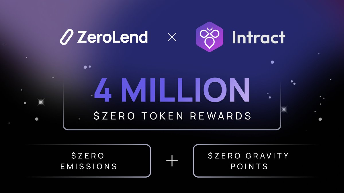 ZeroLend Zest with Intract 🎁

To commence our relationship with @IntractCampaign, we are giving away 4 million $earlyZERO tokens for our first campaign.

link.intract.io/n6WF5Z On-chain quests receive most rewards*