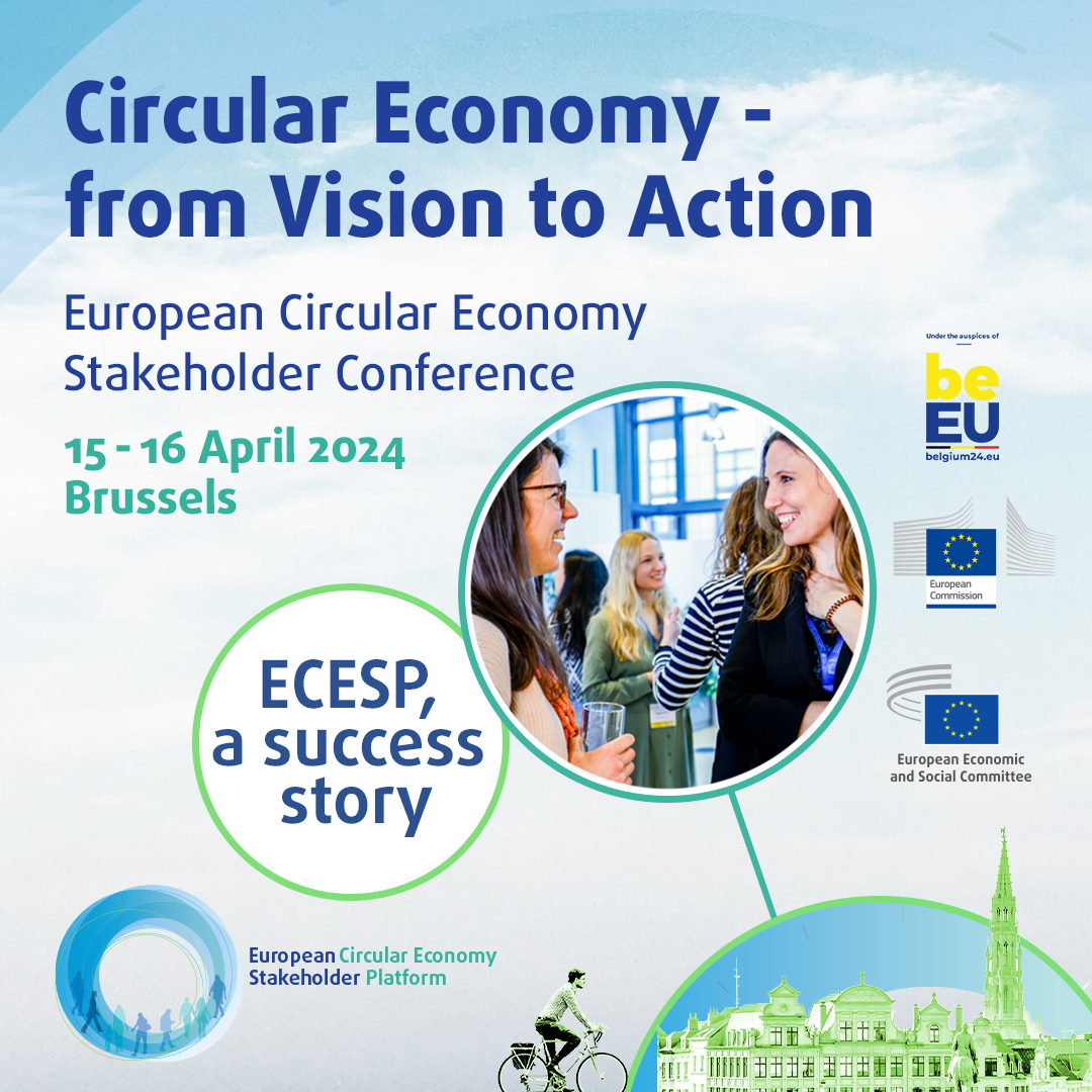 Since 2017, the EU Circular Economy Stakeholder Platform (ECESP) has been connecting #CircularEconomy stakeholders across Europe Join us on 15 April 9:30-10:45 at #WCEF2024 to discover more about the platform, its challenges and its many successes 🏆 👉 europa.eu/!jwrqcD