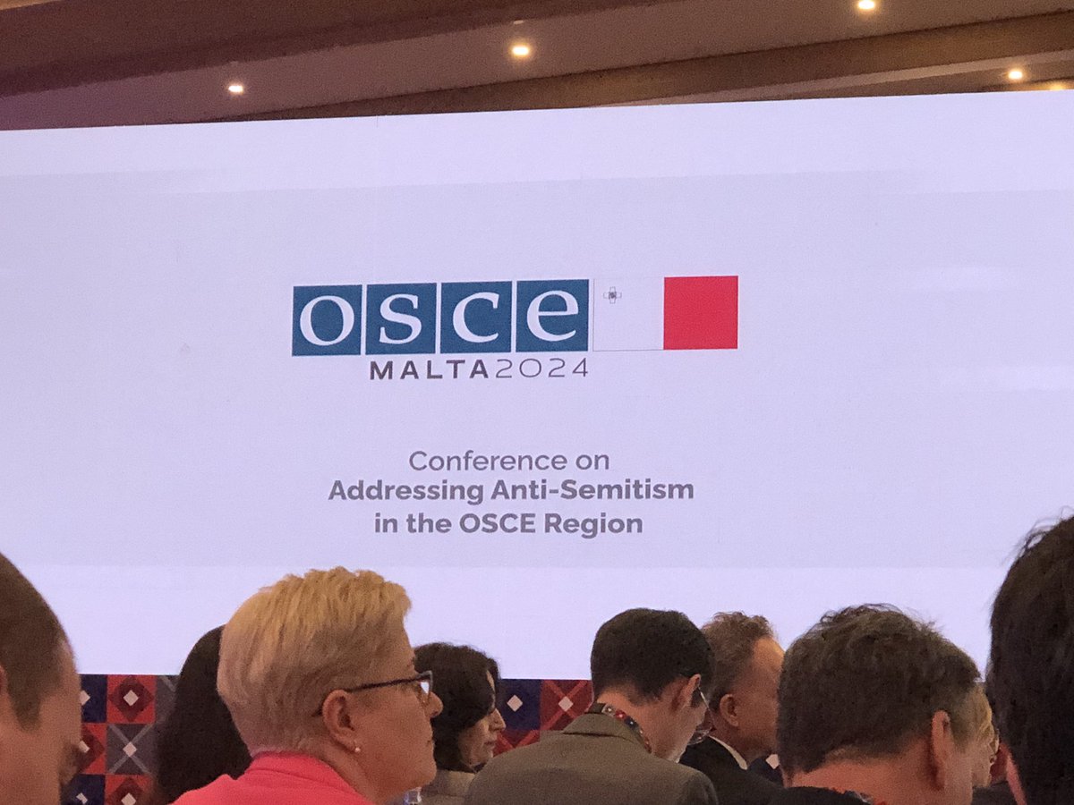 Présente à la Conférence annuelle de l'Organisation de la Sécurité et de la Coopération en Europe (OSCE) sur l'antisémitisme. Cette année, la délégation française est conduite par @auroreberge . Alors que l'antisémitisme explose dans tous nos pays, le combattre ensemble!