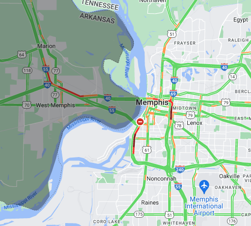 trafficbabe's tweet photo. Delays continue to build for drivers heading up towards the Line of Totality in both #MEMtraffic and #NASHtraffic - 🌞🌚 - #TotalSolarEclipse #SolarEclipse2024 https://t.co/HlHbq9040R