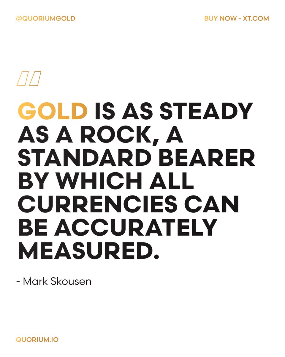 Gold stands unwavering, a steadfast measure against the tides of currency fluctuations. 

#crypto #cryptocurrency #gold #quorium #quoriumimpact #sustainability #ethicalcrypto #stablecoin #sustainablecrypto #blockchain #investment