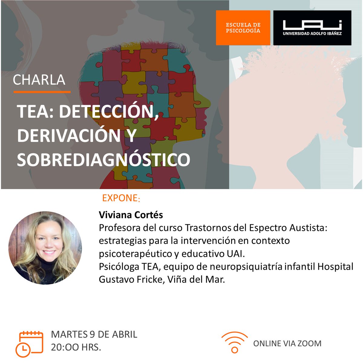 Te invitamos a una charla imperdible sobre el TEA y su diagnóstico. Actualmente es fundamental difundir información precisa y científica sobre el autismo, desmitificando conceptos obsoletos y promoviendo una comprensión más profunda y respetuosa.
noticias.uai.cl/evento/tea-det…