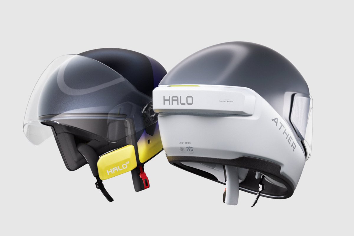 A thread on everything you need to know about our new smart helmets - Halo and Halo Bit 🧵

#Ather #AtherHalo #SmartHelmet #NewLaunches