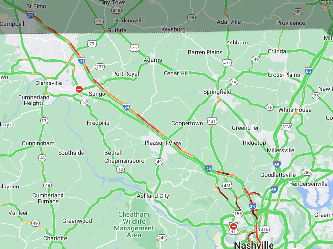 trafficbabe's tweet photo. Delays continue to build for drivers heading up towards the Line of Totality in both #MEMtraffic and #NASHtraffic - 🌞🌚 - #TotalSolarEclipse #SolarEclipse2024 https://t.co/HlHbq9040R