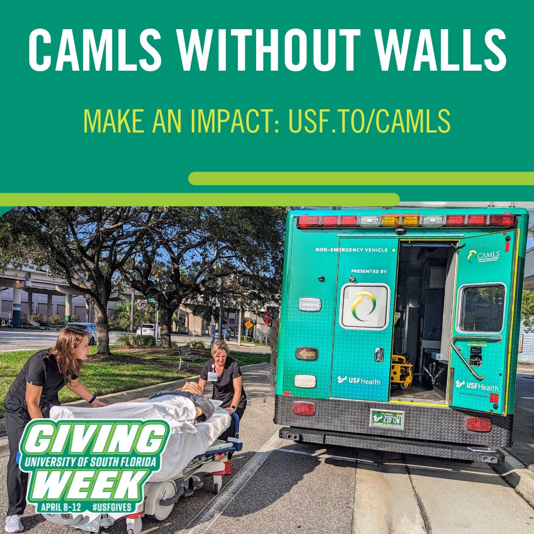 #USFGivingWeek starts NOW! 💚 💛 Join us in transforming lives and creating a brighter and healthier future for countless individuals at usf.to/CAMLS. Your gift, no matter the size, makes a long-lasting impact! Thank you and go Bulls!🤘 #USFGives