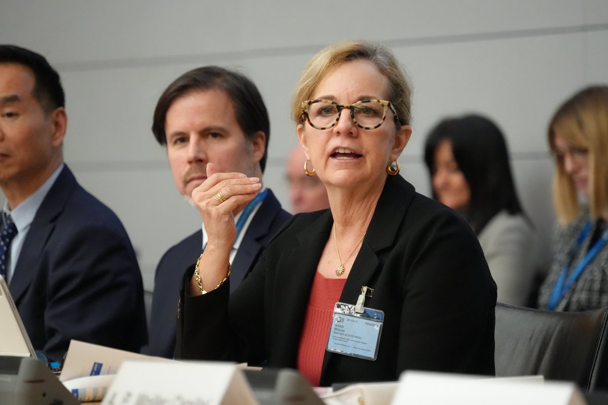 🗣️ Ahead of the @OECD's Blue Dot Network launch, @USCIB CEO Whitney Baird stresses business engagement importance opening the Executive Consultation Group. BDN aims to strengthen quality infrastructure investment vital to support sustainable growth & resilient economic recovery.