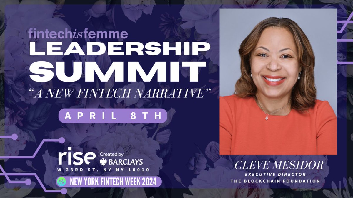 cmesi's tweet photo. Greetings from NYC. I’m excited to speak at the Fintech Is Femme Leadership Summit in NYC during Empire Startups’ Fintech Week today. 

https://t.co/9UcRfRE4zv

#FintechIsFemme https://t.co/W3ZrFBpoj4