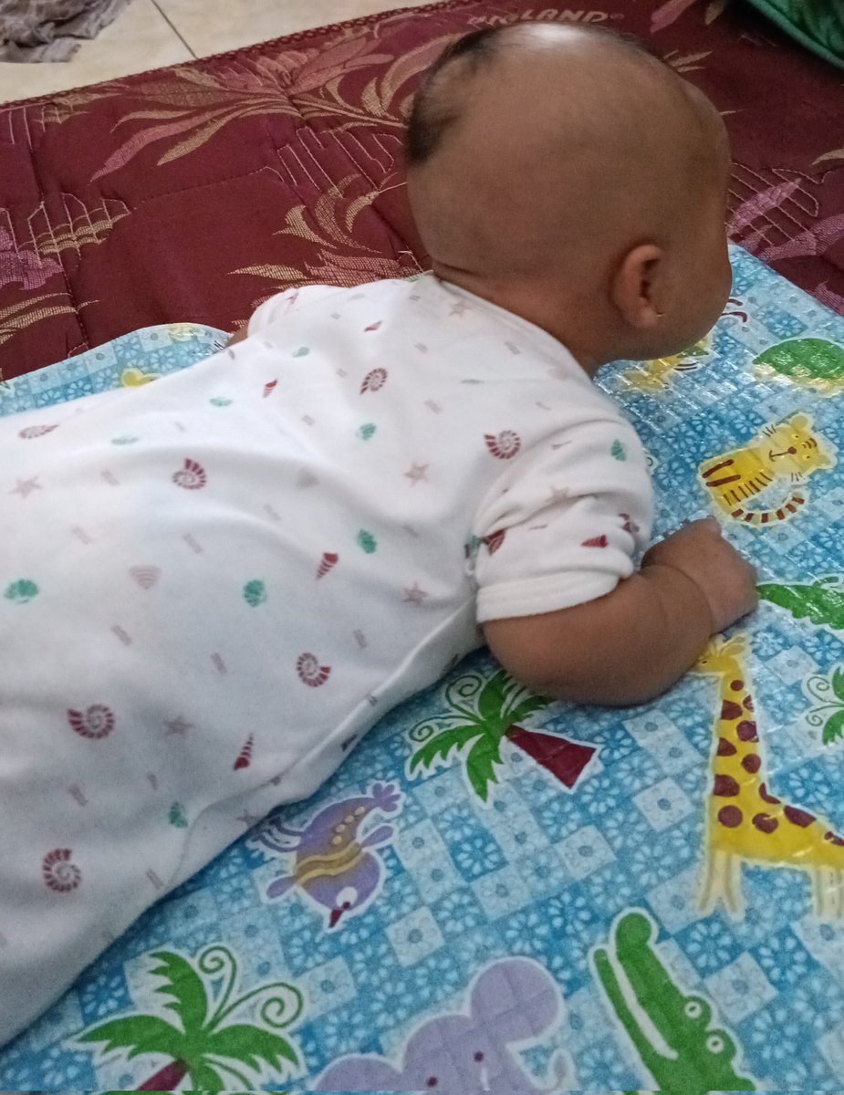 haimah26's tweet photo. tengkurap pertama adek. ya Allah waktu cepet banget dek bentar lagi kejutan apalagi yaa https://t.co/8SB0QAOsGW