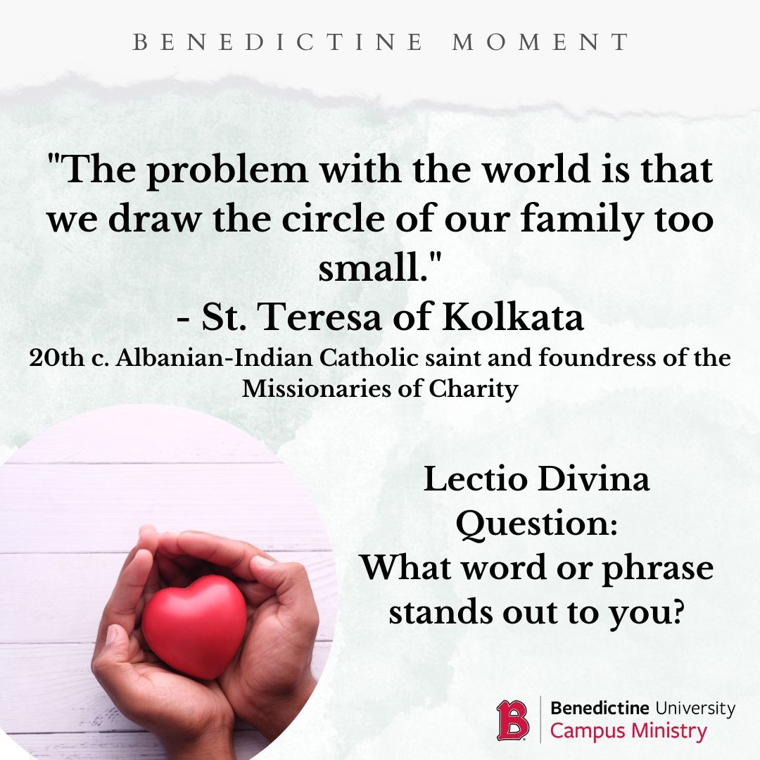 BenUMinistry's tweet photo. Today's Benedictine Hallmark: Hospitality, openness to others https://t.co/Ui8aeQje1g