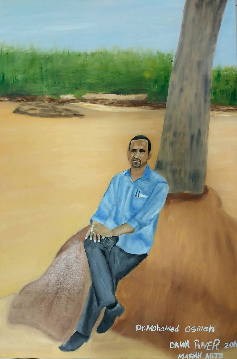 This is DAWA river is the third river in Somalia Dr. @MohamedOsmanSom The original picture was 2016 Oil Painting on canvas Size 90×70 Art by #maslaharts