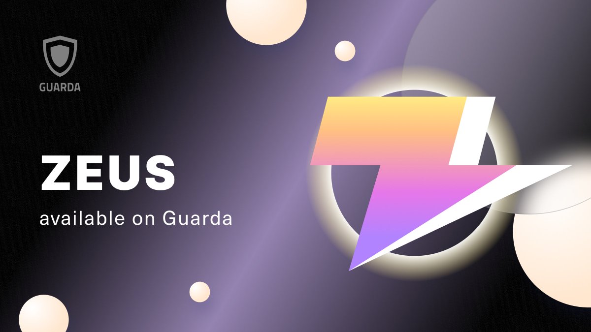 Meet $ZEUS on @GuardaWallet! From fueling transactions to accessing special features within the @ZeusNetworkHQ ecosystem, your #Zeus tokens are your gateway. Send, receive, and manage your #crypto with peace of mind, all in one place 👉 grd.to/ref/twi_app