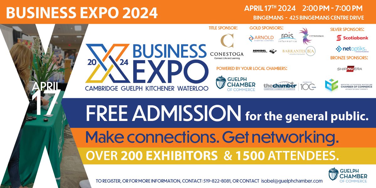 🤝 Network with industry professionals & potential clients at the #2024BusinessExpo🔥 in partnership with @GKWCC and @My_Chamber 🚀 📅 Save the Date: Wednesday, April 17, 2024 🕒 2pm-7pm 📍Bingemans #Networking #BizExpo2024