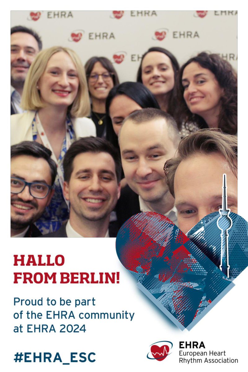Proud to be part of this amazing Young EP committee! #EHRA2024 #EHRA_ESC Join us for networking cocktails and say „Hallo“! 🍹🍹 🔥 TODAY 17.45 📍 EHRA members lounge