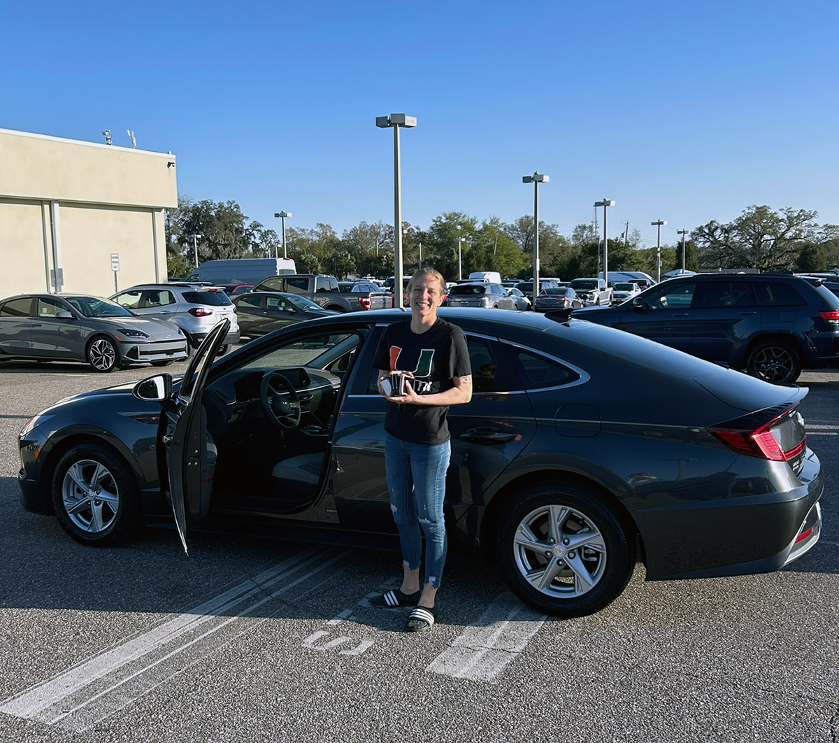 It happens every day! #HappyCustomers like Ashley McCafferty find their #Perfect #NewUpgrade like the #HyundaiSonata at #LakelandAutomall & salesperson #AnthonyParada made sure #GreatService was included! #ThankYou Ashley - If we can do anything, we're here for you! #ShopOnline