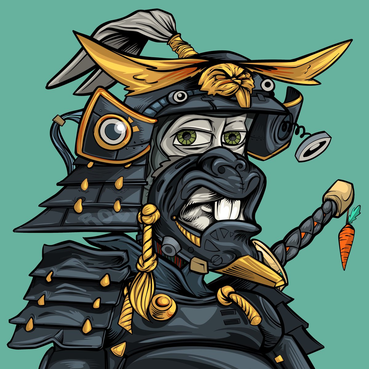Want the chance to own this awesome origin from <a href="/RoboticRabbitS_/">Robotic Rabbit Syndicate</a>? Mints from 713 to 738 will be eligible to win it. Don’t wait or I’ll be scooping all the chances! #web3 #NFT #NFTcommunity #ETH #ethereum #blockchain #1of1 #samurai #ronin #animation #IPrights #fantasy #lore