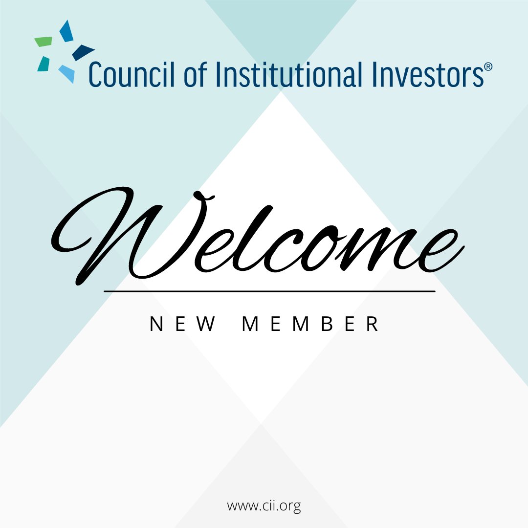 CouncilInstInv's tweet image. Welcome to CII's new member Ancora Alternatives! We appreciate your support of CII's programs and services for corporate governance professionals and institutional investors.

Interested in membership? Visit cii.org/why_join_cii to learn more. 

#membershipmatters  #thankyou