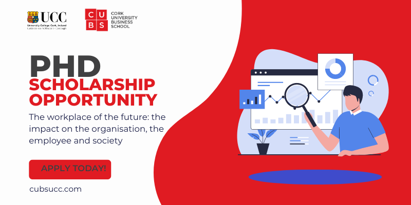 Applications are now open for a PhD Scholarship at Cork University Business School at <a href="/UCC/">UCC Ireland</a> titled "The workplace of the future: the impact on the organisation, the employee and society”.

For more details visit:
cubsucc.com/news/phd-schol…