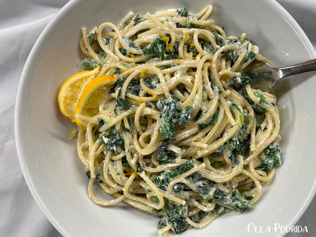 Pasta with Lemon, Ricotta, and Spinach 
RECIPE: tinyurl.com/394naaan
PIN IT:  pin.it/71nsBHBHU
#MeatlessMonday