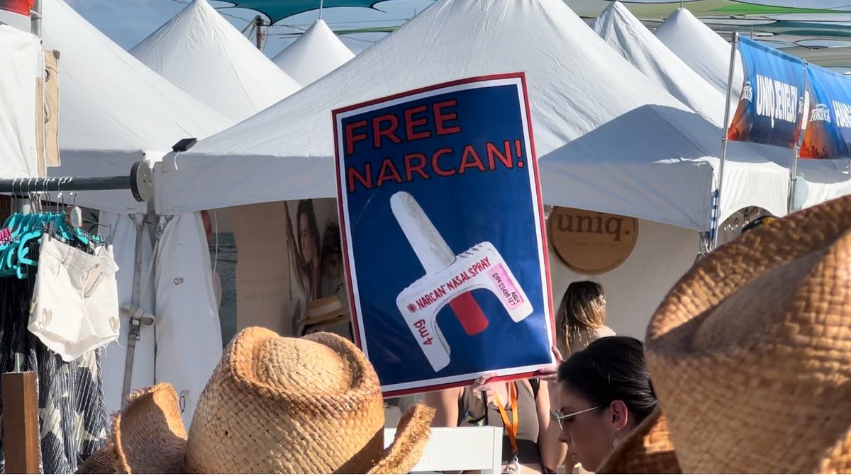 Free Narcan station spotted at Tortugafest in Ft Lauderdale yesterday.