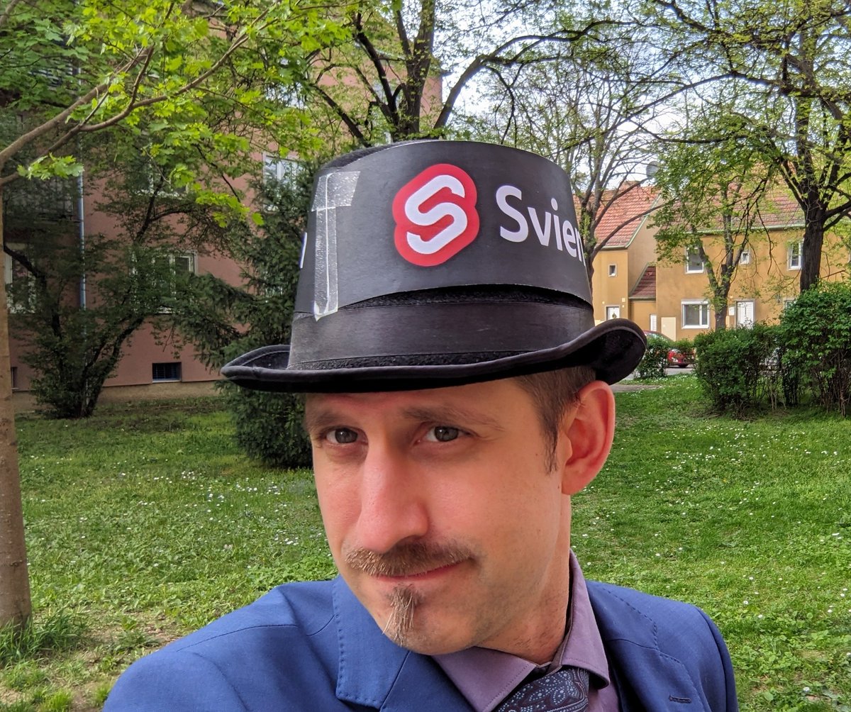 If you registered for the #meetup today, make sure to find the Svienna top hat 🎩