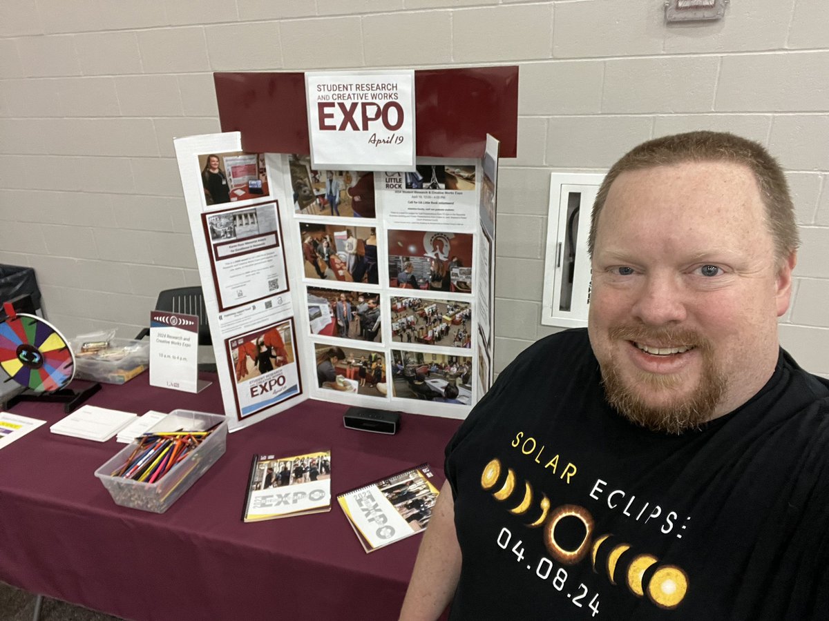 Michael Moore, Ph.D. (@bioedmike) on Twitter photo Ready to talk about the 2024 Research and Creative Works Expo <a href="/UALR/">UA Little Rock</a>’s Eclipse Day Celebration! #JoinUs Ready to talk about the 2024 Research and Creative Works Expo <a href="/UALR/">UA Little Rock</a>’s Eclipse Day Celebration! #JoinUs