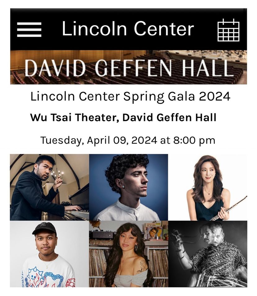 Our PR client @LincolnCenter hosts their Spring Gala “A Celebration of Asian American Arts and Artists” on Tuesday, April 9 at David Geffen Hall! Narrated by actor Nico Santos, the program includes flutist @Jasmine_Choi Choi, pianist and composer @ConradTao, choreographer and