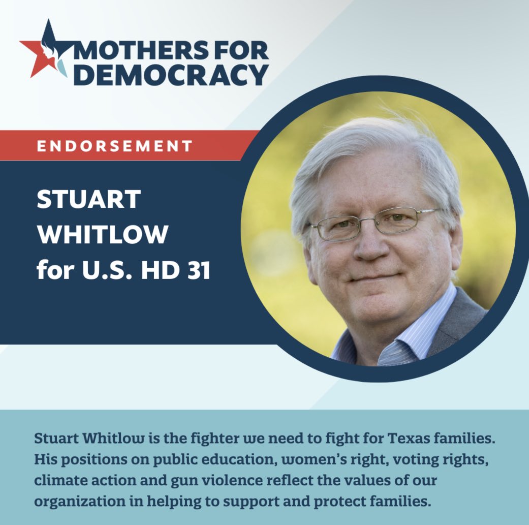 So honored to have the endorsement of Mothers Against Greg Abbott! @MomsAGAbbott is on the frontlines of the fight against MAGA extremism. As we take on Trump and John Carter this November, their work is more important than ever. I’m proud to have their support!