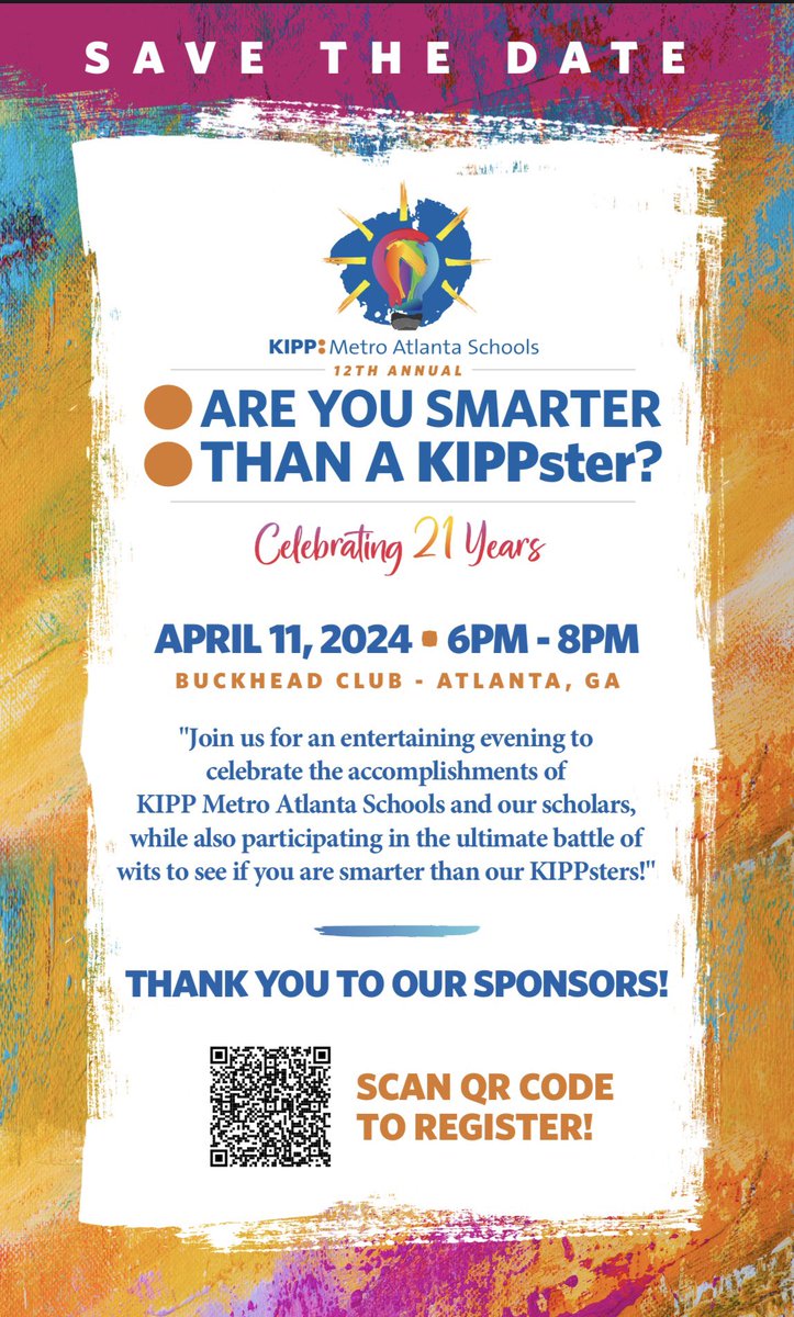 CoachAceM_'s tweet photo. We have released a limited amount of tickets for our popular “Are You Smarter Than A KIPPster?” event!

Tickets are FREE of charge &amp; include an unlimited bar &amp; buffet. 

Be sure to scan the QR code below to secure your spot 👨🏽‍🏫 https://t.co/6nqXqG42uS