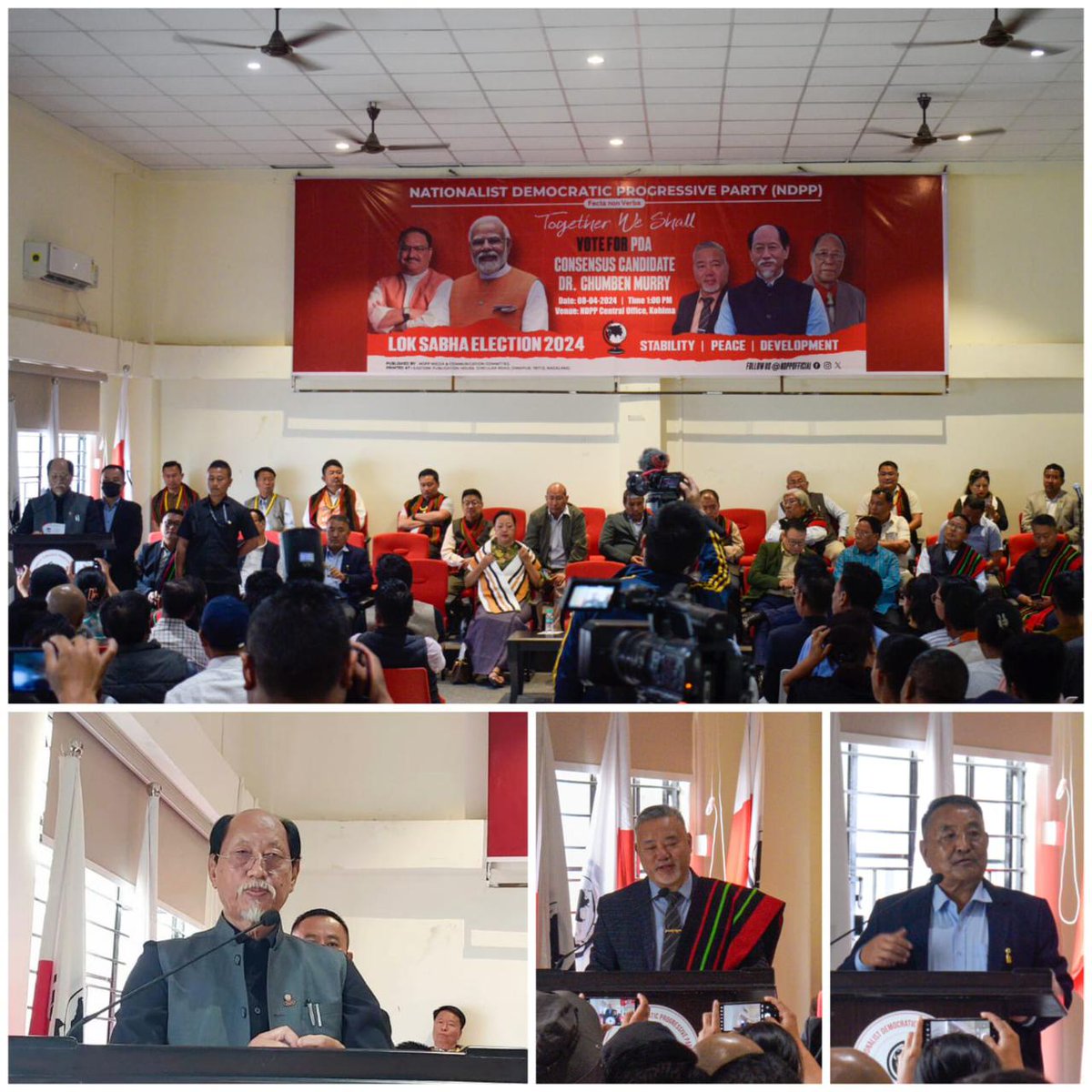 Campaigned for Dr. Chumben Murry, the PDA consensus candidate, at the PDA Co-ordination meeting held in Kohima for the 18th Lok Sabha general elections. I am confident that @BenRMurry will secure a resounding victory. Wishing him all the very best in the upcoming election.…