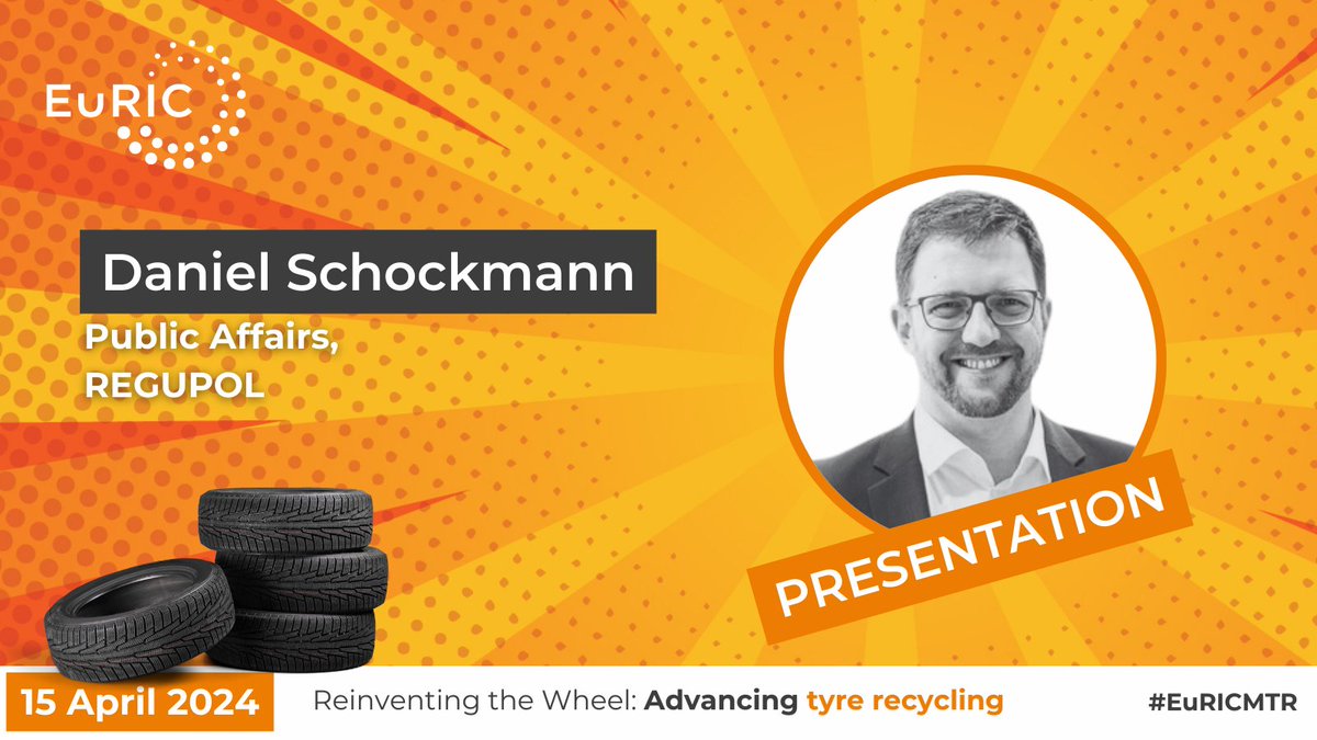#MeetTheSpeakers 🎙️Introducing Daniel Schockmann, Public Affairs at REGUPOL, who will be presenting the advances in #ELT-derived rubber applications at our #tyre recycling event ♻️ Register now and be part of the conversation!👉euric.link/pdb