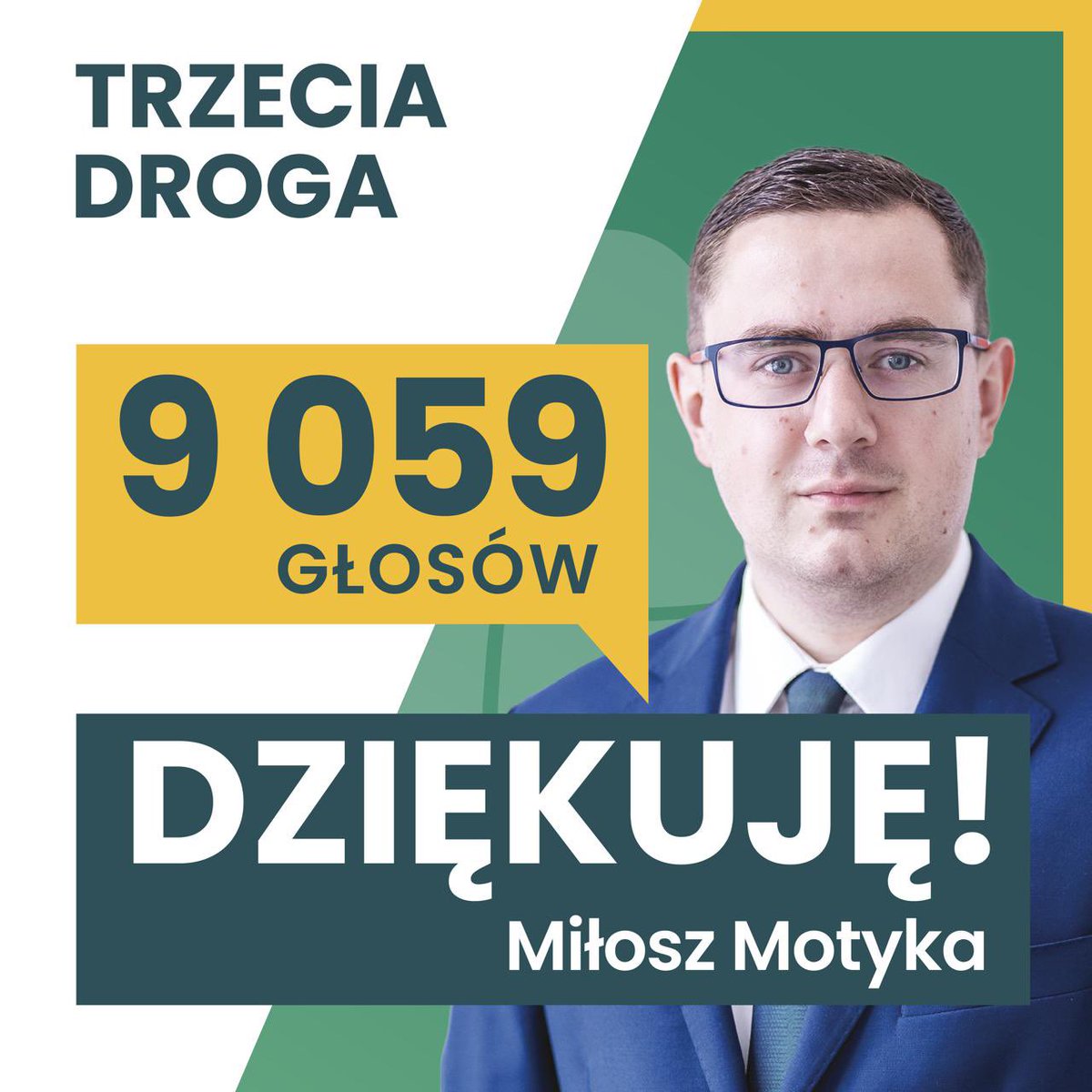 DZIĘKUJĘ za zaufanie w wyborach do sejmiku województwa małopolskiego 🤝 Mandat radnego mobilizuje do jeszcze cięższej pracy. A teraz dalej do przodu 😎