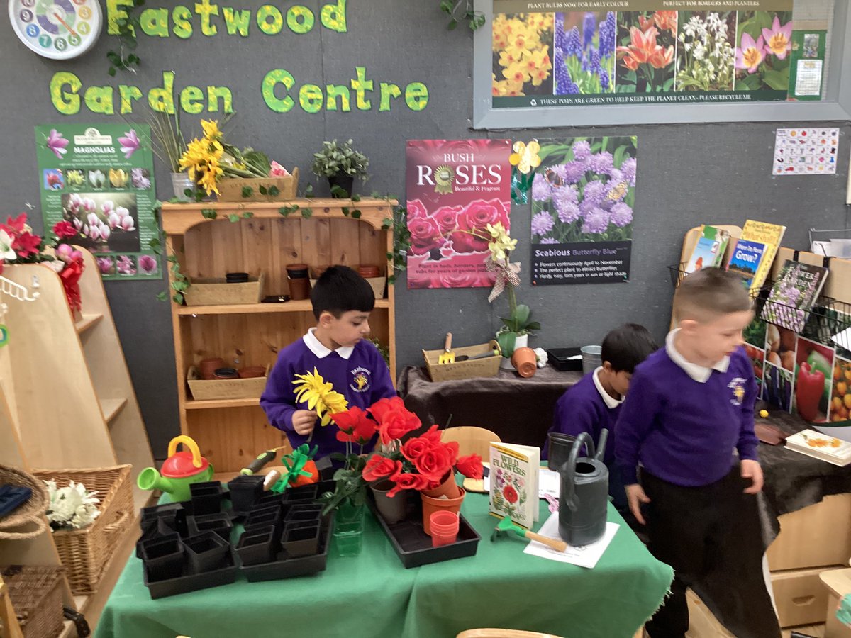 ECS_Keighley's tweet photo. Reception’s garden centre is open for business today! #buildingbrighterfutures #languageandcommunication #roleplay #knowledgeoftheworld https://t.co/tskO4PzP4A