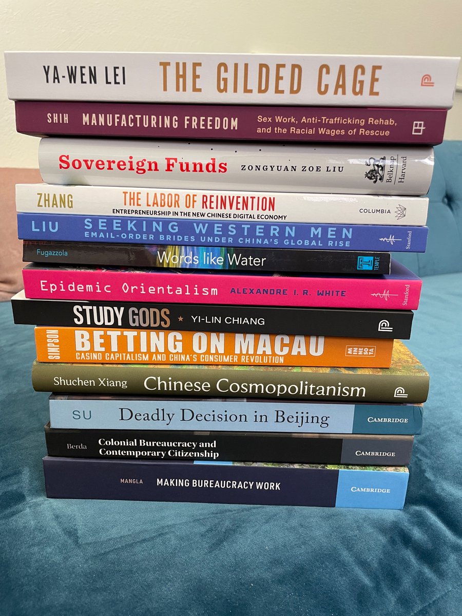 I’m learning so much from these new books about technology, anti-trafficking, sovereign funds, digital economies, commercial dating, queer mobilization, the governance of infectious diseases, rise of Chinese elites and so so much more!