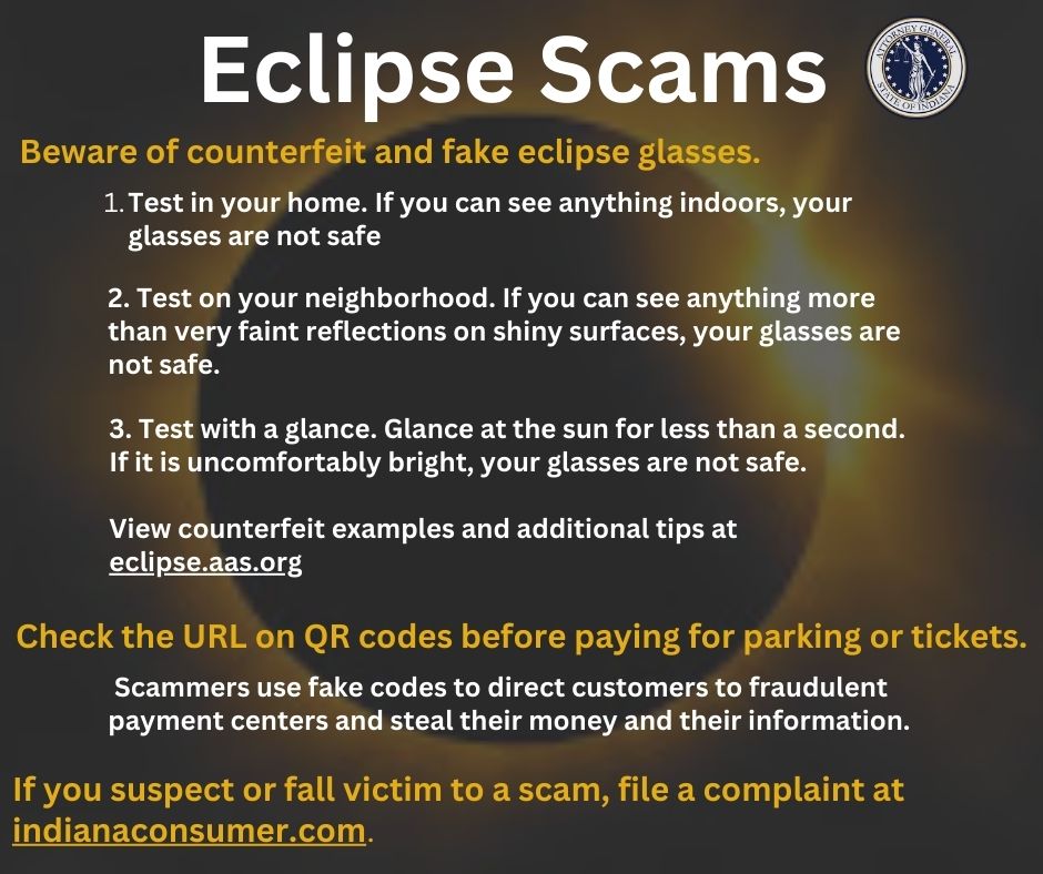 Don’t let scammers cast a shadow on your eclipse watch party. Hope everyone stays safe and has a great time experiencing this rare event.