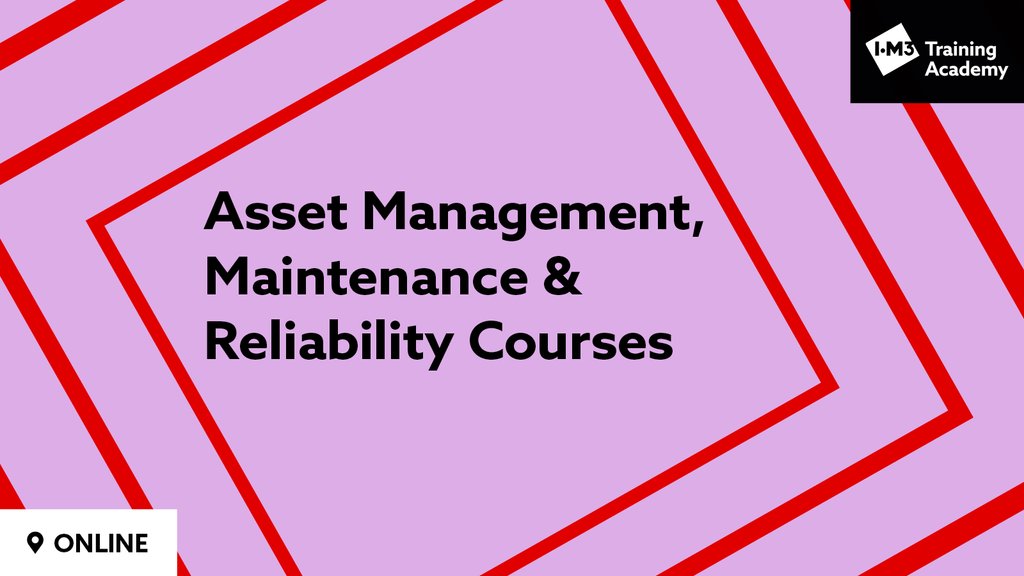 Develop your skills in Asset Management & Maintenance with our comprehensive suite of courses! Unlock the benefits of a strategic approach across the asset life cycle. Find out more at bit.ly/aamrsuite