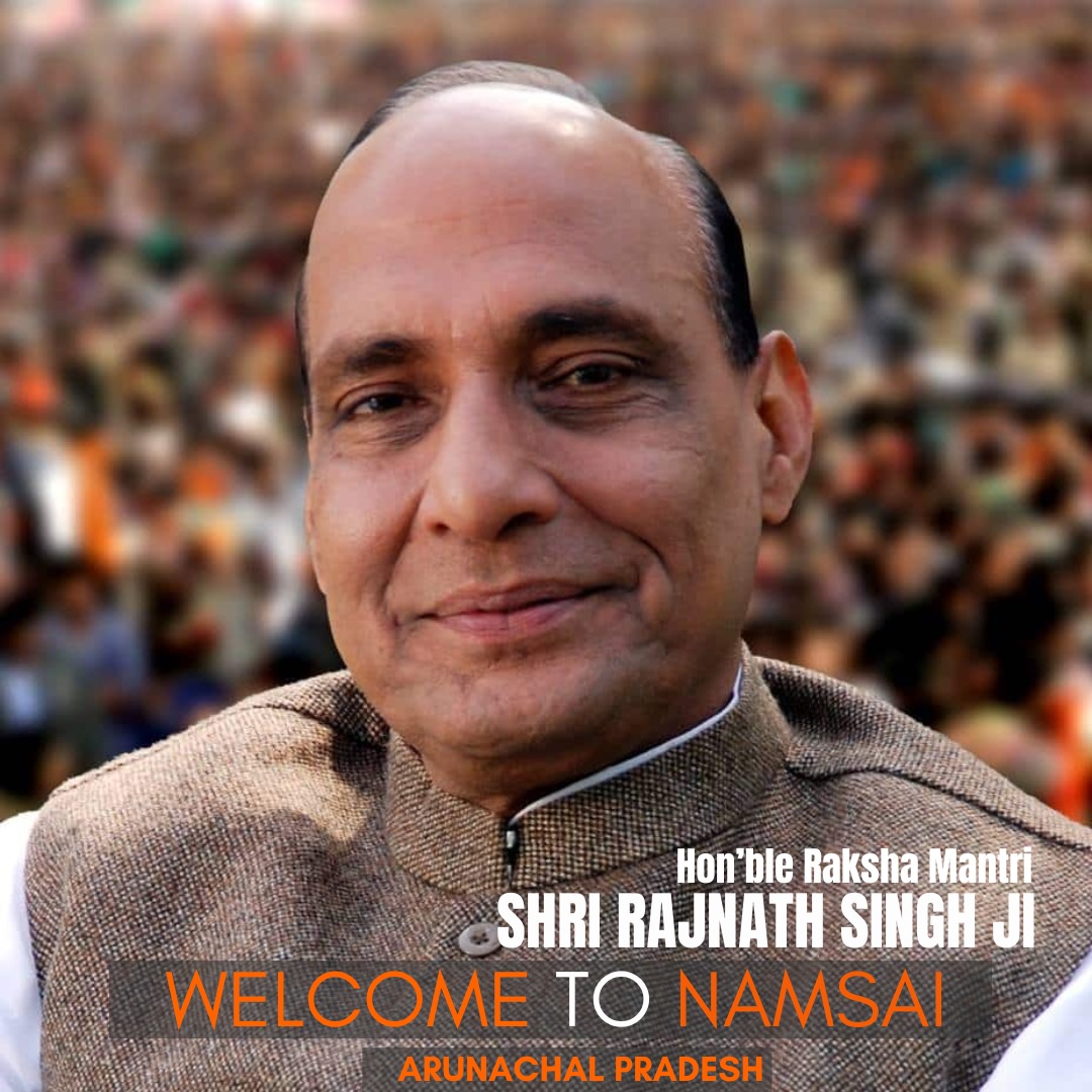 My heartiest welcome to Mananiya Raksha Mantri Shri @rajnathsingh ji to the land of the Rising Sun, Arunachal Pradesh. Your presence will bolster the spirit of millions of karyakartas in strengthening HPM Shri @narendramodi ji’s vision of #ViksitBharat.