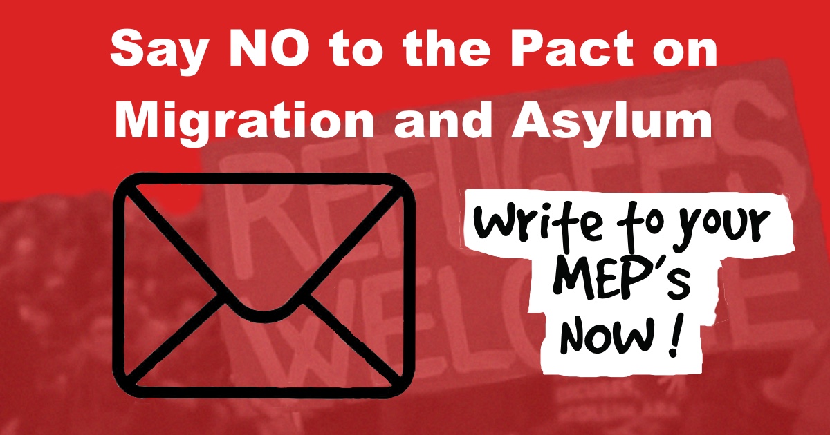 Ecrivez à vos députés européens pour leur demander de ne pas voter le pacte ce 10 avril. Informons-les que nous gardons les yeux ouverts sur leurs votes, à 2 mois des élections... ➡️abolishfrontex.org/say-no-to-asyl…
