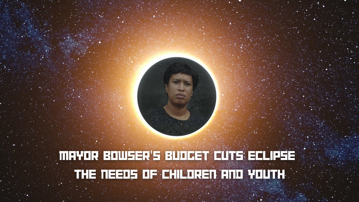 You don't need solar eclipse 🕶️ to see how @MayorBowser's harmful budget cuts to programs that support children, youth, and their families will negatively impact #WashingtonDC. #Eclipse2024