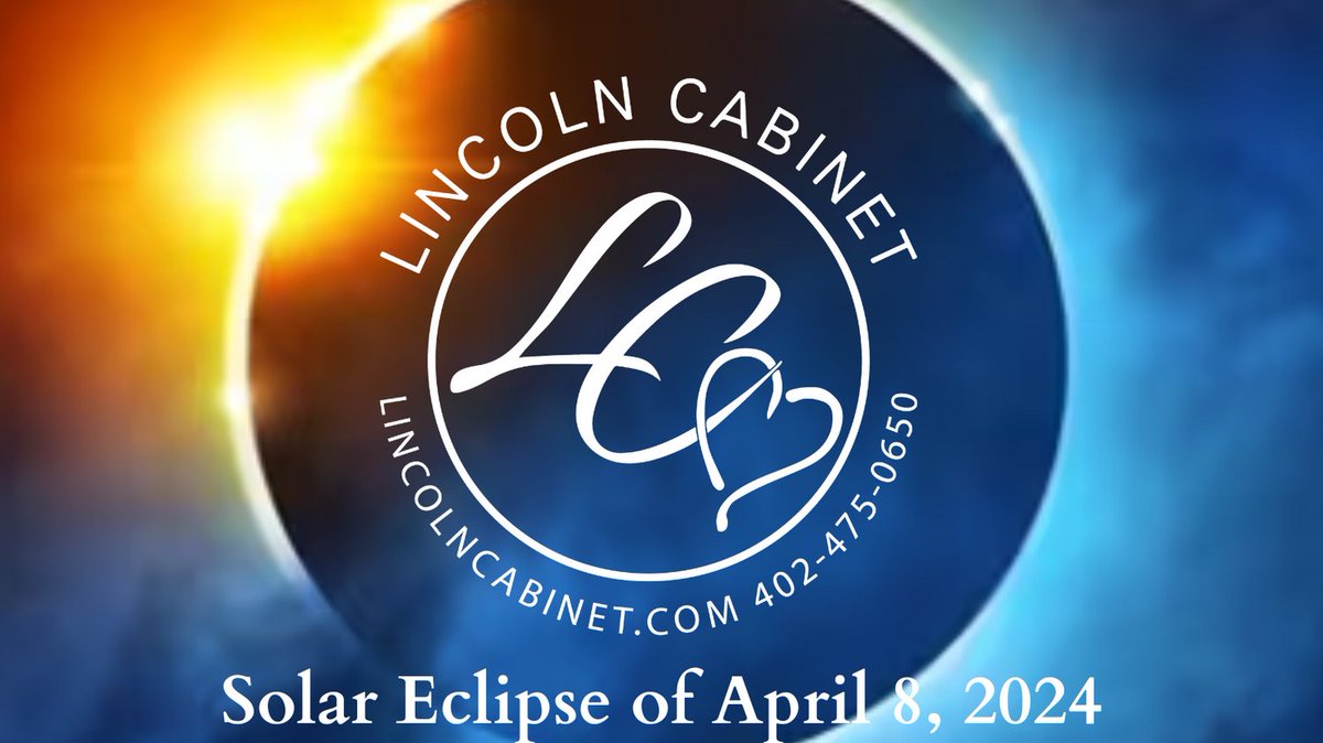 Live and In Person. Today Only. When the Moon crosses between the Earth & the Sun.
We will be able to see 80% totality. The Eclipse begins @ 12:40, reaches peak totality ~1:55, & ends @ 3:10
Be there or Be Square, not Round like the Sun or Moon.
#LincolnCabinet #SolarEclipse