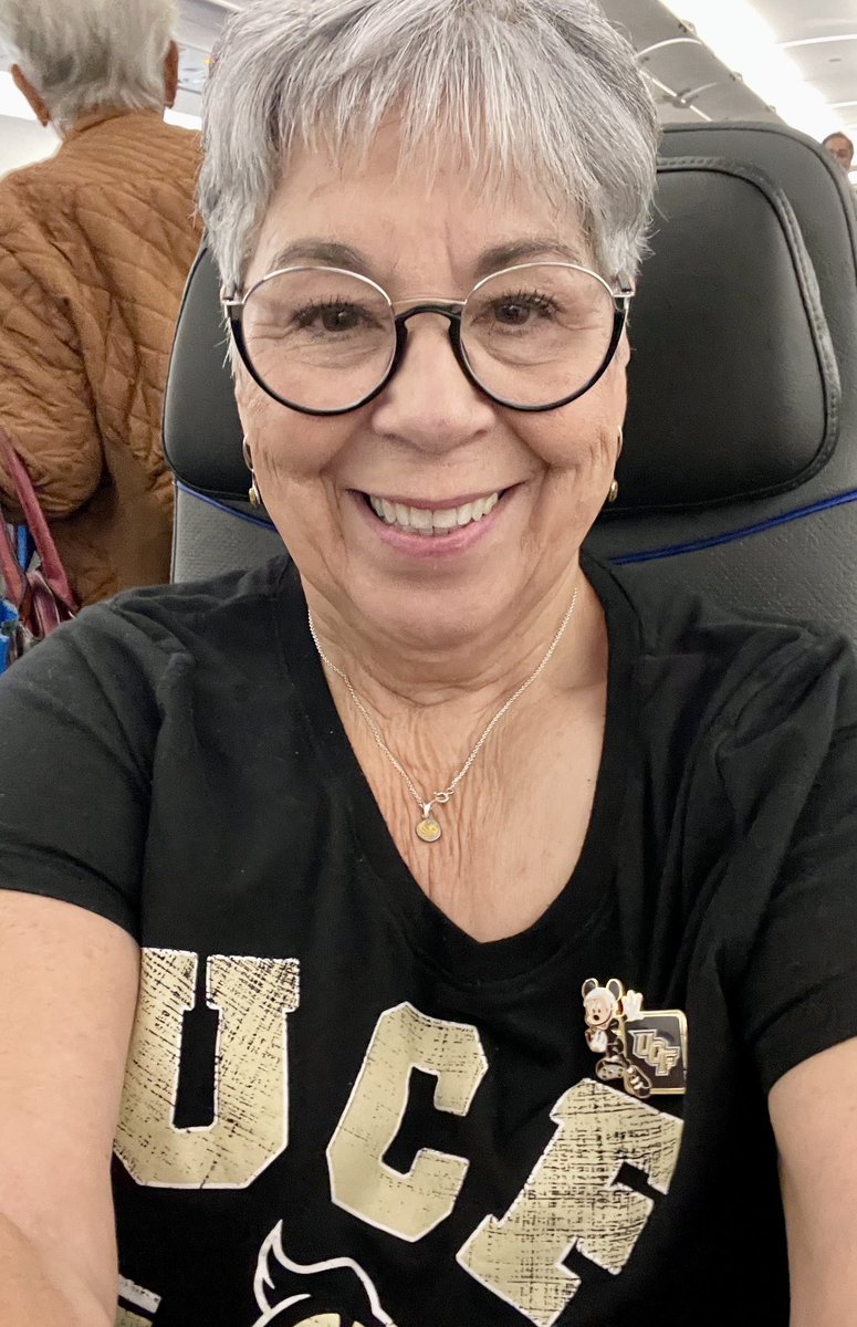 Repping UCF on my flight to Puerto Rico 🖤💛🇵🇷 @2letters2words Do you spot anything familiar?