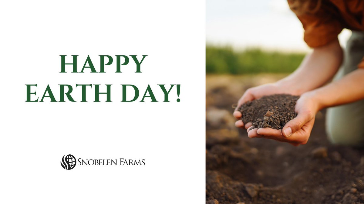 It's #EarthDay! At Snobelen Farms, we're committed to sustainable practices that protect our soil and environment. 

Let's all do our part to keep our planet healthy. 

#SoilHealth #SustainableAg #OntAg