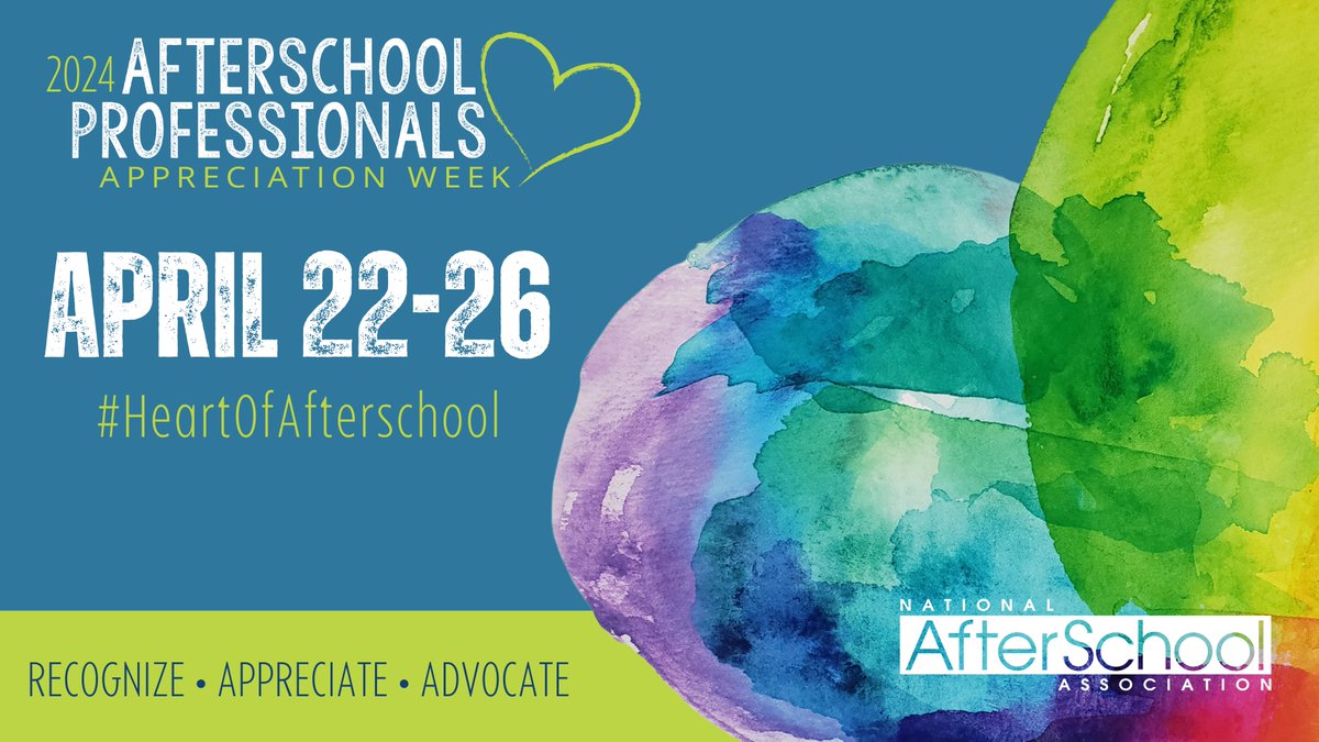 An estimated 850,000 professionals work with children and youth during out-of-school hours providing enriching experiences. During Afterschool Professionals Appreciation Week, we thank them for their dedication. How will you life up staff? #HeartOfAfterschool