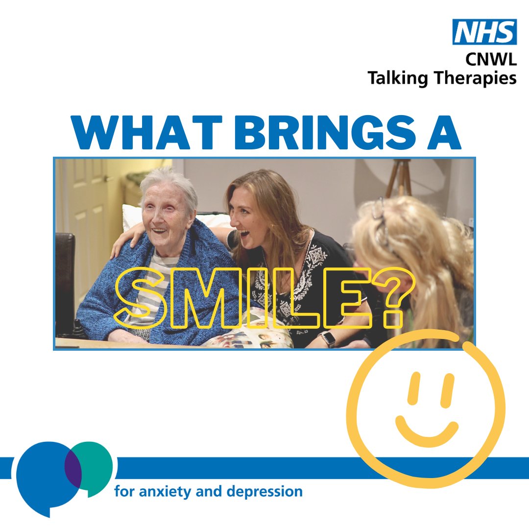 This #MotivationMonday we ask: 🙂what brings a smile? The science of smiling shows that a smile can: - relax the body - boost good mood - improve sleep quality If you would like support for your wellbeing, try talking therapies: talkingtherapies.cnwl.nhs.uk