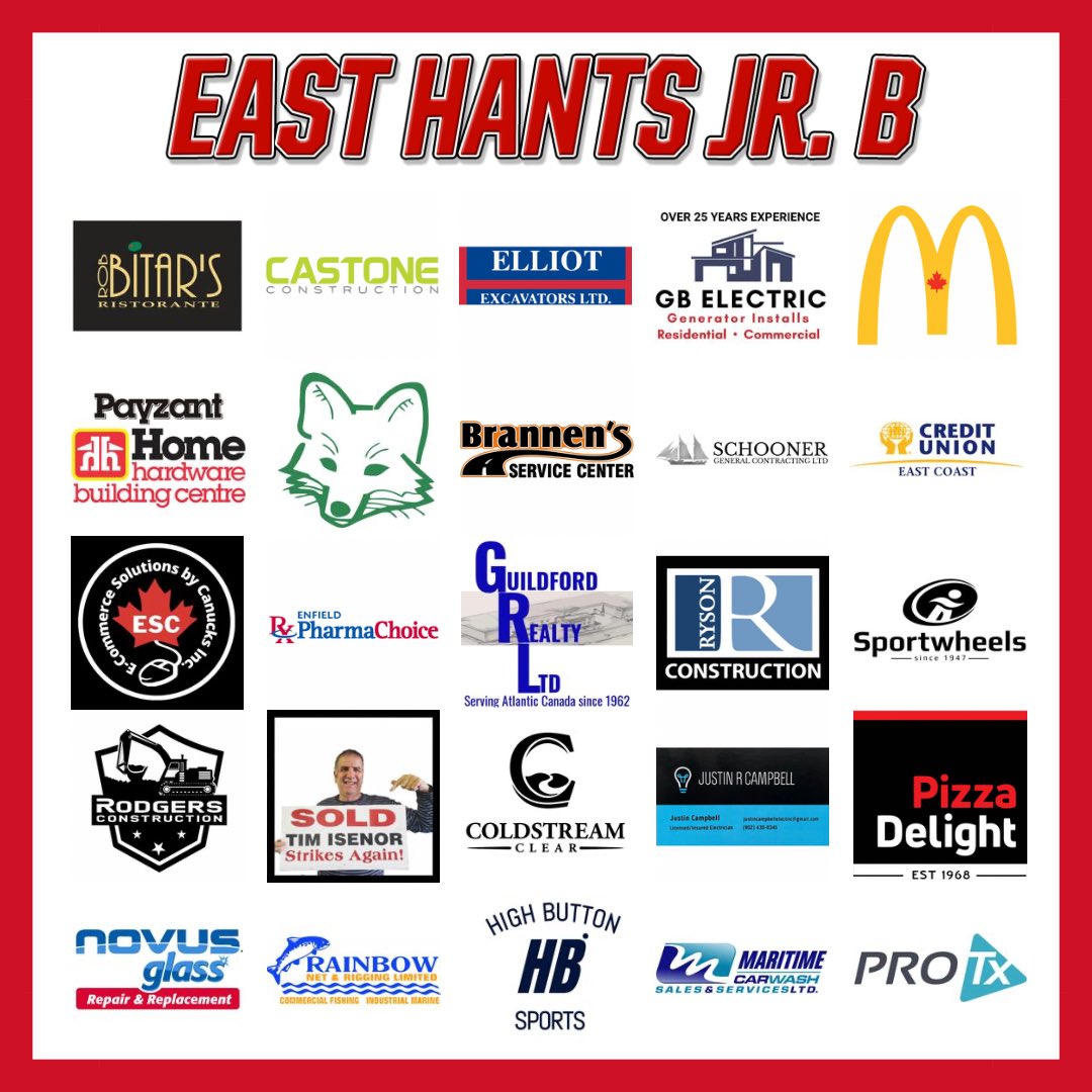 Thank you to all of our amazing sponsors this season! 🐧🚨🏒 #pEHns #PaintItRed #MyBitars