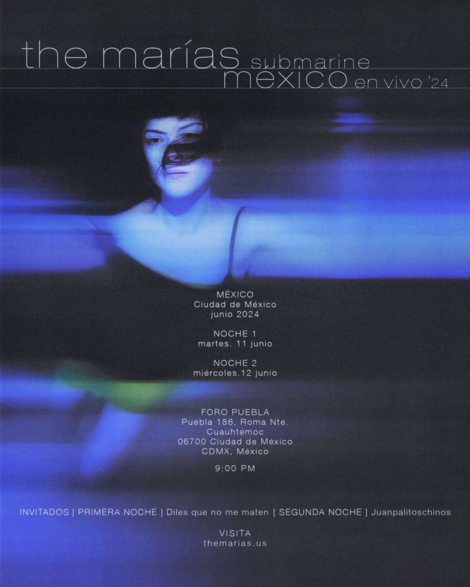 themarias's tweet photo. méxicooo le damos vida a submarine comenzando con ustedes. entradas a la venta mañanaaa, regístrate para la pre-venta aquí: https://t.co/tOCzVjJUad https://t.co/BQ81KzVJpv