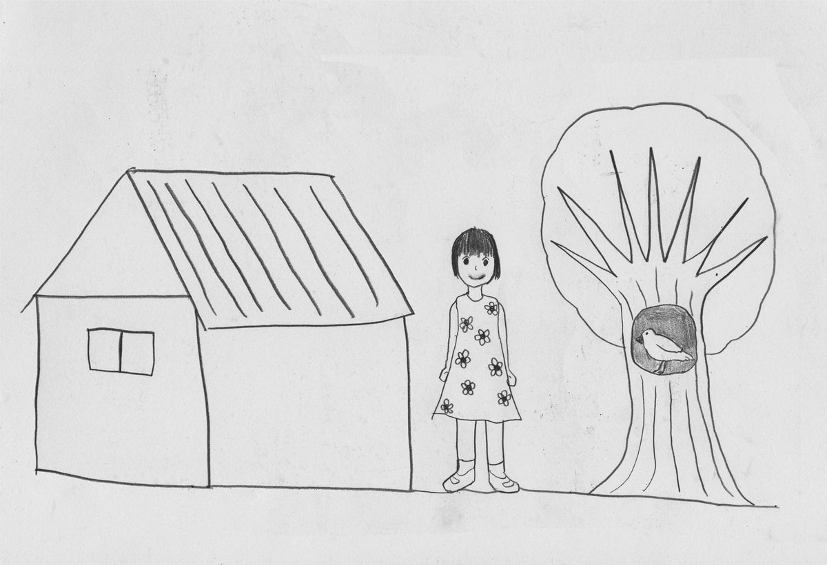 สังเกตความผิดปกติในภาพนี้กันได้ไหมคะ

นี่เป็นภาพวาดของ ‘เอโกะจัง’ (นามสมมติ) ที่เธอวาดเองตอน 11 ขวบ นักจิตวิทยาท่านหนึ่งในเธอวาดมันออกมา เรียกว่ามันคือแบบทดสอบวาดภาพ โดยเฉพาะภาพคน, ต้นไม้, บ้าน จะยิ่งสื่อให้เห็นจิตใจได้ชัดเป็นพิเศษ มาลองสังเกตภาพนี้ และอ่านเฉลยกันค่ะ (ต่อในเธรด)