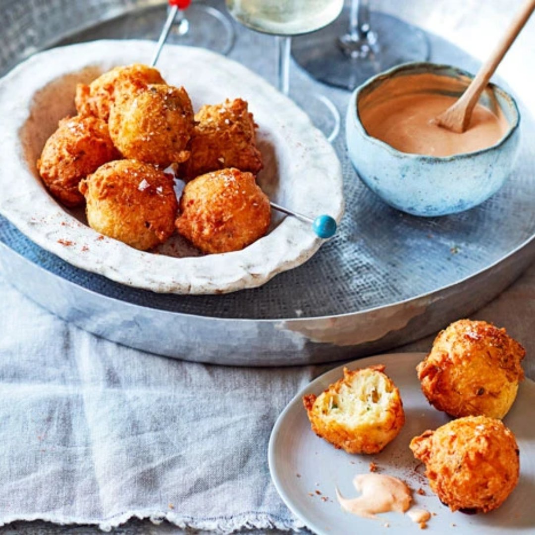 Did you know that #crab comes into season in April? Celebrate its arrival with our moreish fritter #recipe, perfect for a dinner party starter. spr.ly/6017wRsDD