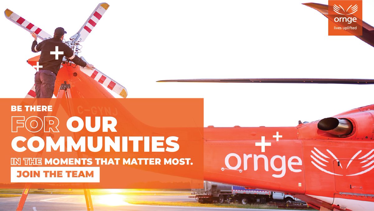NOW HIRING >> Aircraft Maintenance Engineer As a member of the Ornge Air maintenance team, successful candidates provide complete aircraft maintenance and support. If you’re ready to uplift lives, we invite you to apply online by April 10, 2024: bit.ly/HiringAME