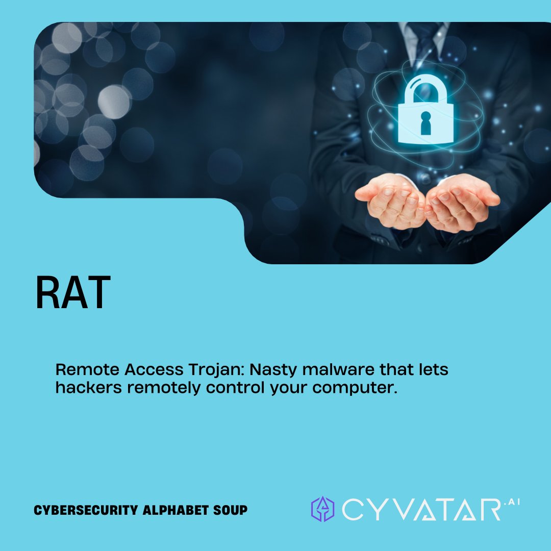 cyvatar's tweet image. Breaking down the essentials of #RAT. Discover the core elements that make this technology crucial. #TechBasics #CyberEssentials #Cyvatar