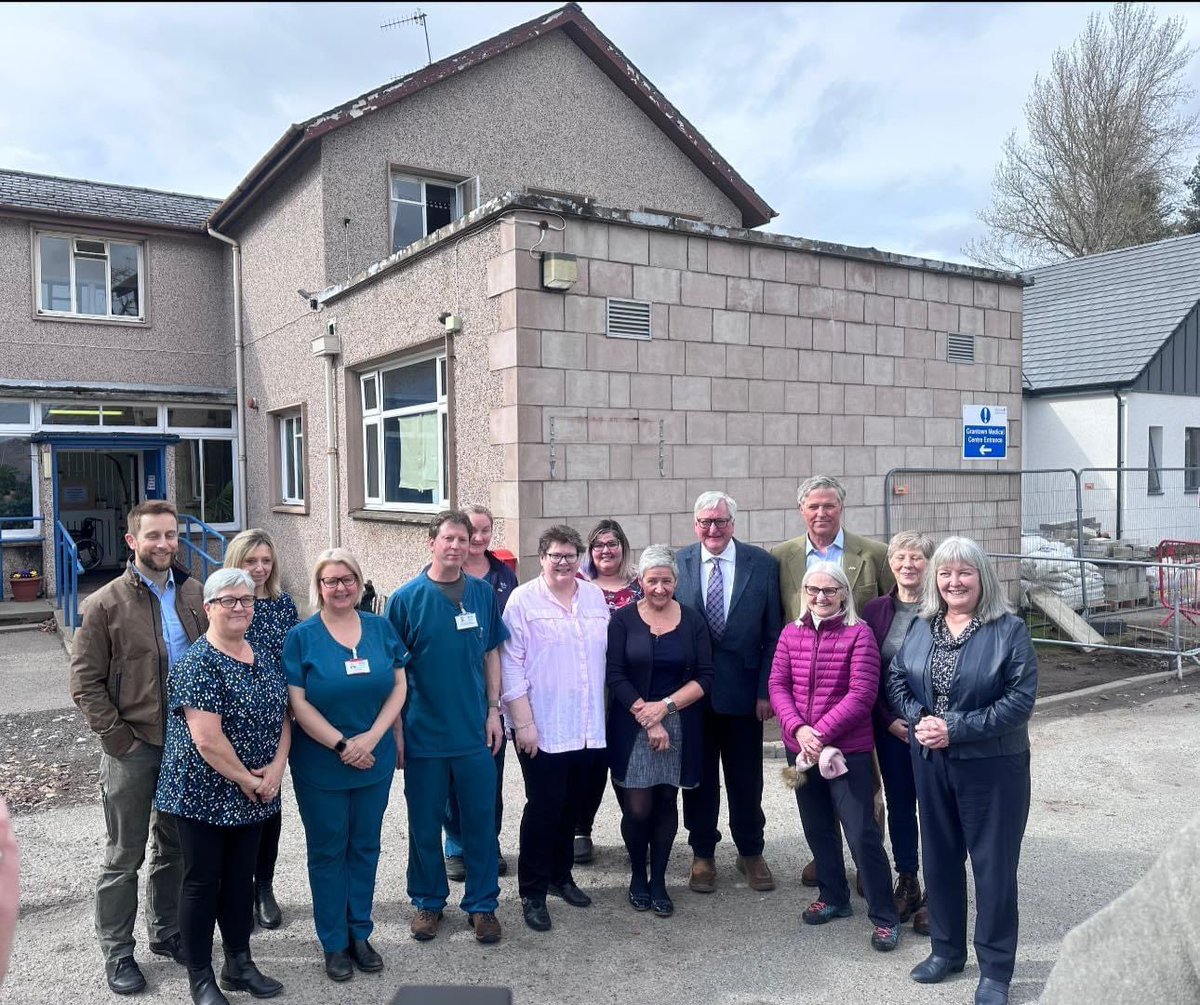 Celebrating the success of the cross party campaign to restore the funding cut to finish refurbishment of Grantown Health Centre. Thanks to everyone in Grantown and vicinity who attended the big meeting on 7 March. This has been a real community effort. Well done to all!
